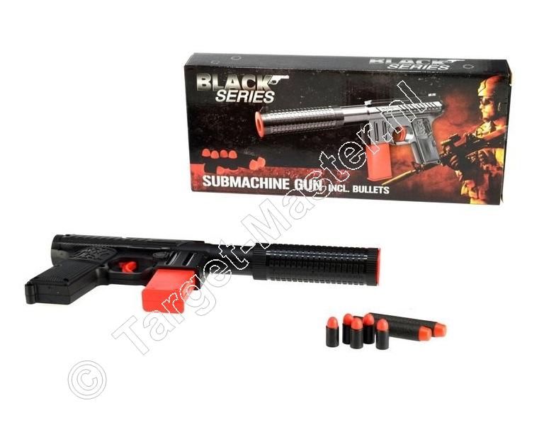 Black Series SUBMACHINE GUN, Toy Gun including Bullets